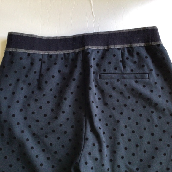 VIA MASINI 80 NAVY BLUE POLKA DOT TAPERED LEG PANTS SIZE 6 - Picture 9 of 11